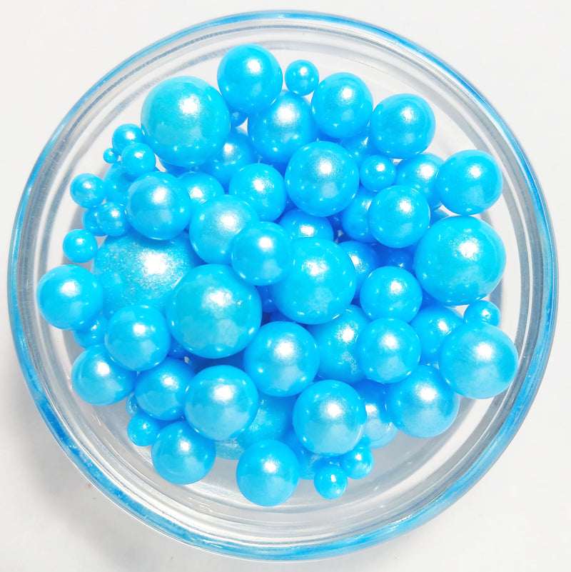 Cake Sprinkles Light Blue Bubbles