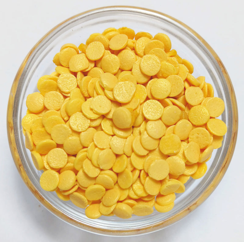 Cake Sprinkles Party Bling Yellow Discs