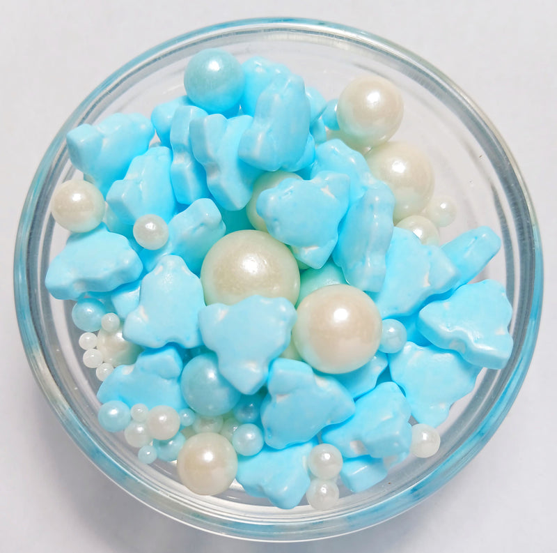 Cake Sprinkles Blue Baby Bubbles